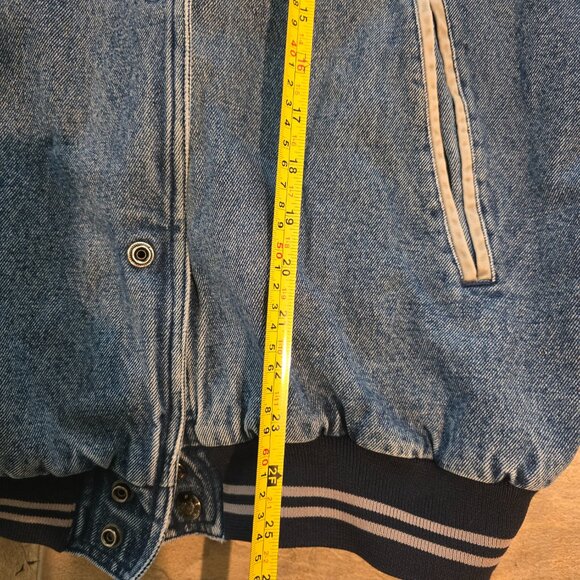 Vintage Champion 90s denim varsity bomber jacket - M - Picture 6 of 12